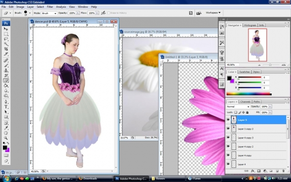 Creation of A dancers dreamland: Step 6